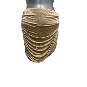 NWT Gauge81 Kanda Draped Stretch Mini Skirt in beige size small Retails $312